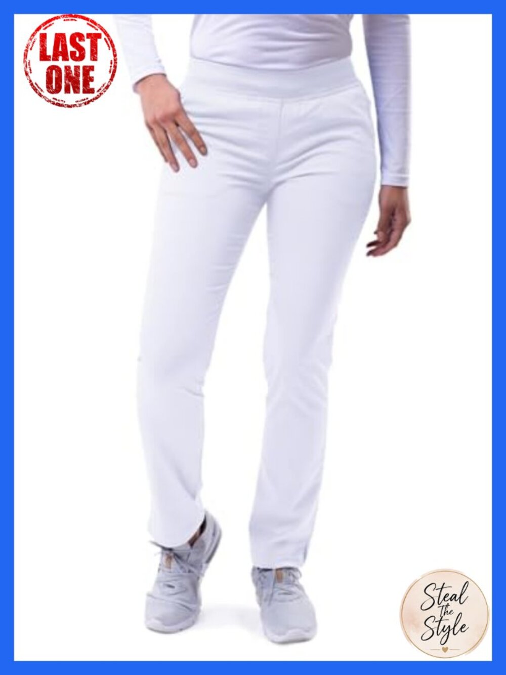 Skinny Leg Yoga Scrub Pants Stretch Wrinkle Resistant Medical Uniform